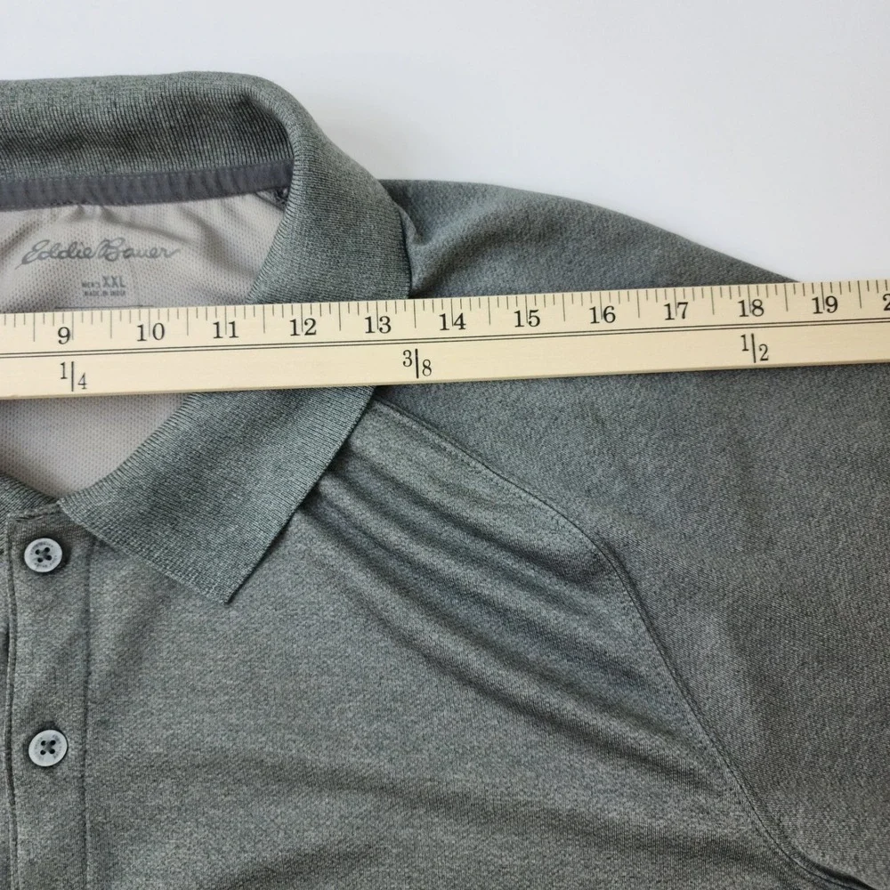 Eddie Bauer FreeDry Polo Shirt‎ Mens XXL Green Short Sleeve Performance Golf Top